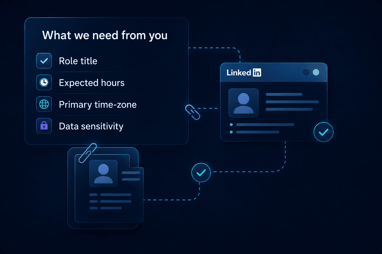 Illustration representing GradeSkill's contract, checklist, and governance approval process